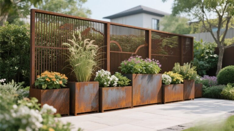 Custom_Corten_Steel_Planters_with_Screen_Fence_Supplier (8)