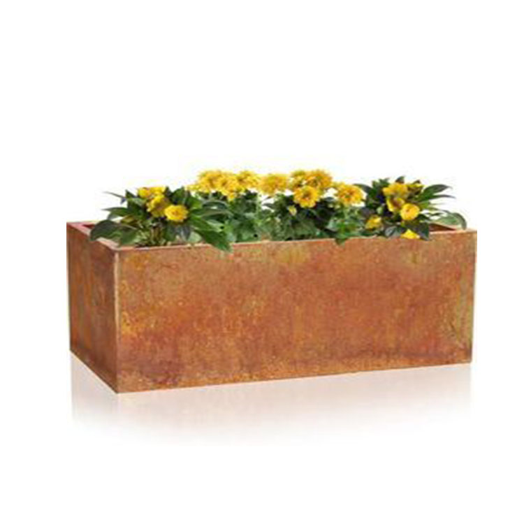Corten Steel Rectangular Planter