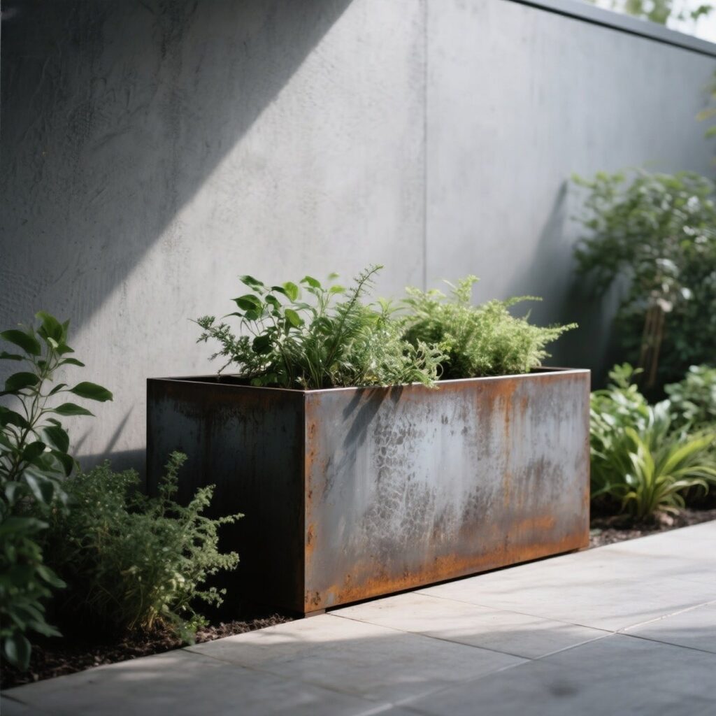 corten planter