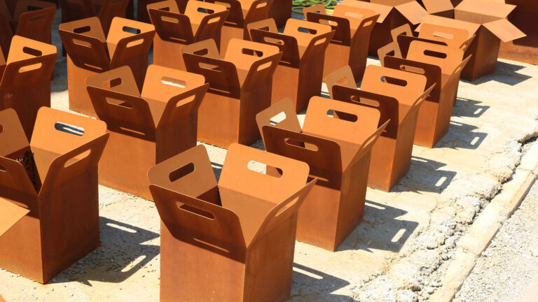 corten steel planters factory