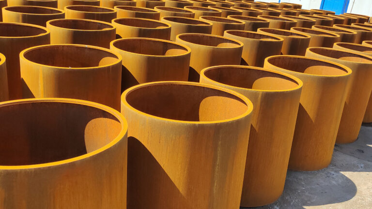 corten steel planters factory