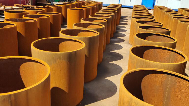 corten steel planters factory