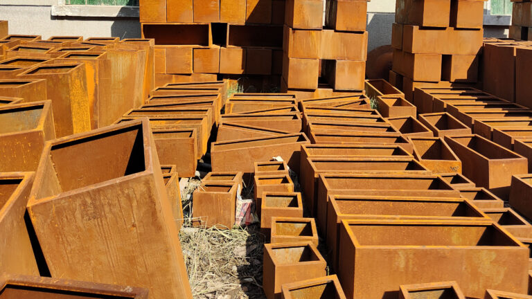 corten steel planters factory