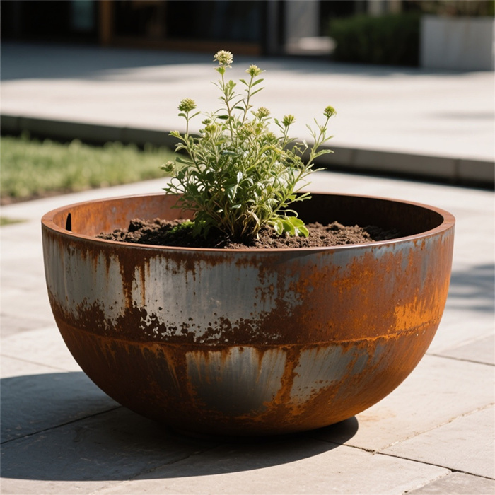 corten steel planter