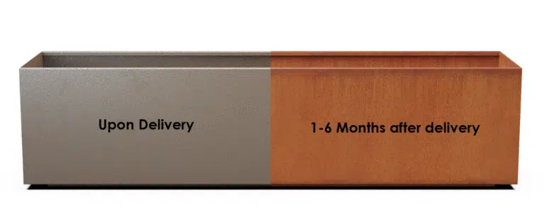 Corten Steel Square Planter