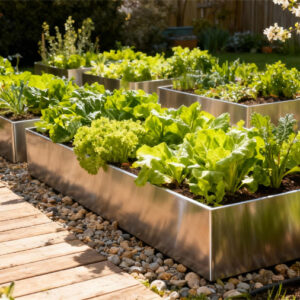 stainless steel planter pots
