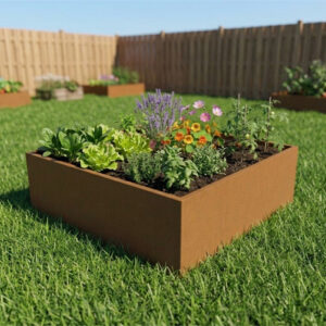 Bottomless Corten Steel Planter